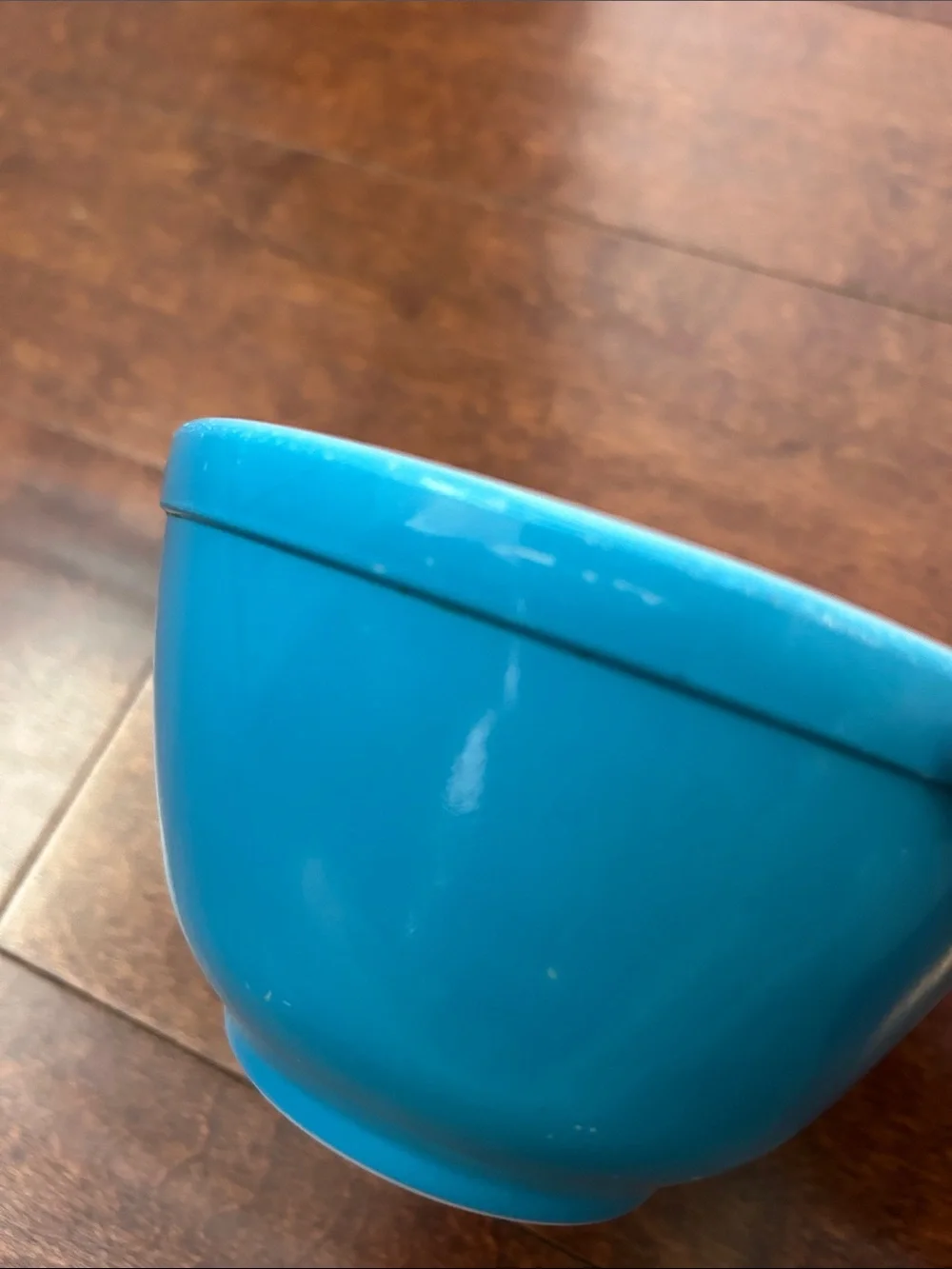 Vintage Pyrex Turquoise Ceramic Bowl